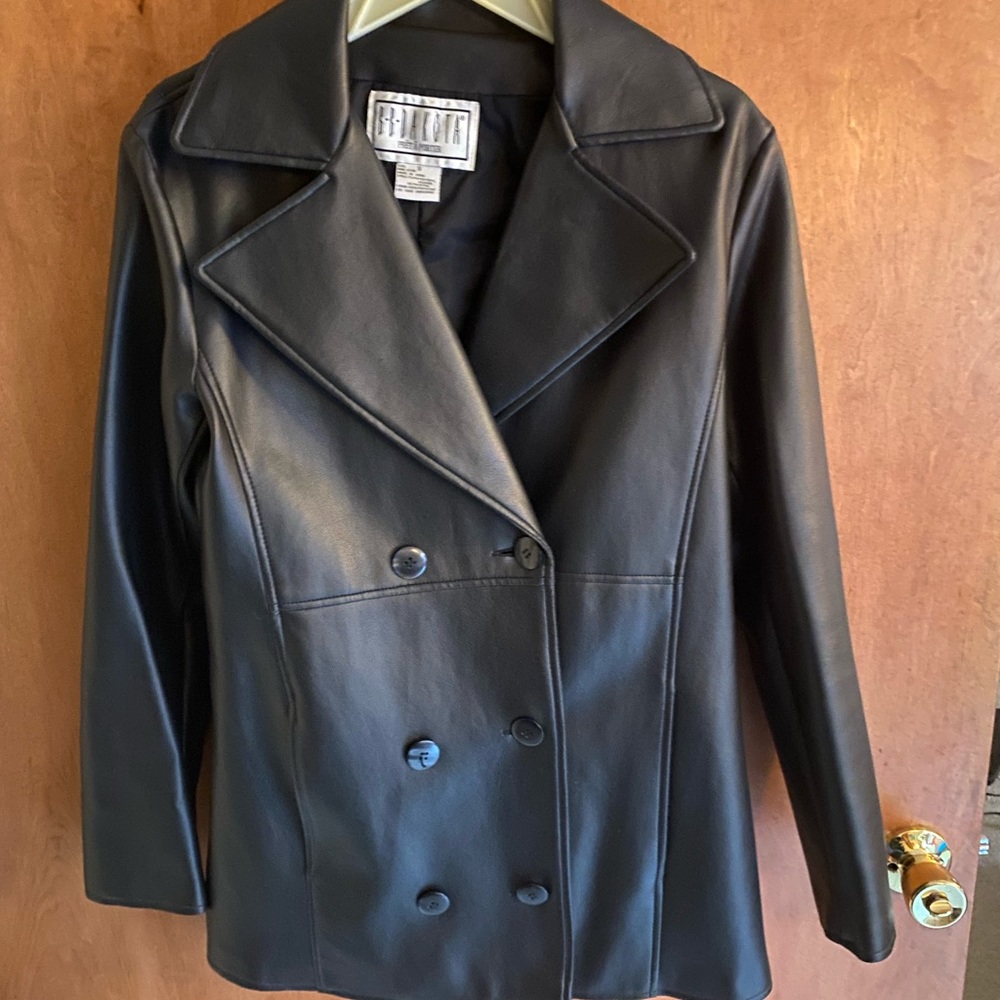 BB Dakota faux leather double breasted jacket S
